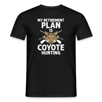 Conception de chasseur de coyote pour la chasse au coyote - T-shirt homme - noir - Devant - AI Model Male 178 light (178cm)