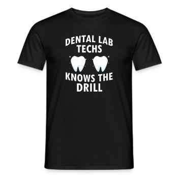 Conception de cliniques dentaires et de techniciens de laboratoire dentaire - T-shirt homme - noir - Devant - AI Model Male 178 light (178cm)
