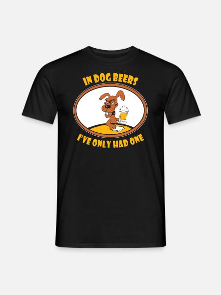 Beer Drinking Dog Beers - Men's T-Shirt - black