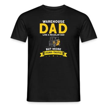 Gabelstaplerfahrer und Lagerhaus Gabestaplerfahrer - Männer T-Shirt - Schwarz - Vorne - AI Model Male 178 light (178cm)