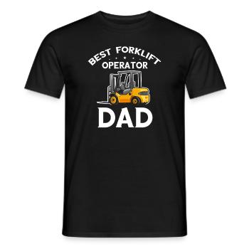 Warehouse drivers and warehouse workers for forklifts - Men's T-Shirt - black - Front - AI Model Male 178 light (178cm)