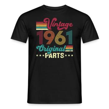 Vintage 1961 Original, Cadeau D'anniversaire - T-shirt homme - noir - Devant - AI Model Male 178 light (178cm)