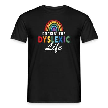 Thérapie de la dyslexie pour le mois de la dyslexie - T-shirt homme - noir - Devant - AI Model Male 178 light (178cm)