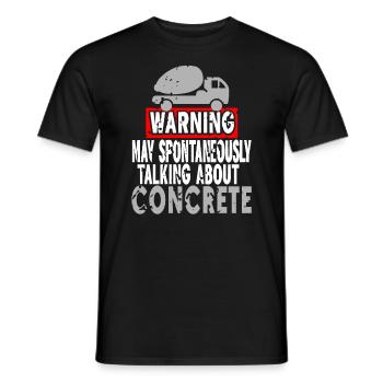 Concrete construction design for construction workers and construction site - Men's T-Shirt - black - Front - AI Model Male 178 light (178cm)