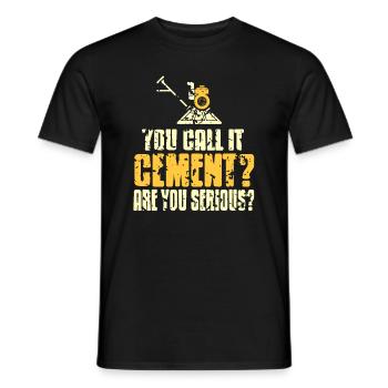 Concrete construction design for construction workers and construction site - Men's T-Shirt - black - Front - AI Model Male 178 light (178cm)