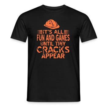 Concrete construction design for construction workers and construction site - Men's T-Shirt - black - Front - AI Model Male 178 light (178cm)