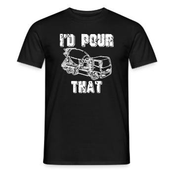 Concrete construction design for construction workers and construction site - Men's T-Shirt - black - Front - AI Model Male 178 light (178cm)