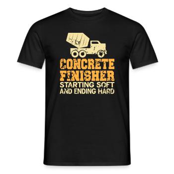 Concrete construction design for construction workers and construction site - Men's T-Shirt - black - Front - AI Model Male 178 light (178cm)