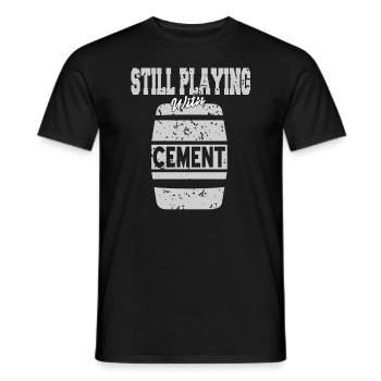 Concrete construction design for construction workers and construction site - Men's T-Shirt - black - Front - AI Model Male 178 light (178cm)