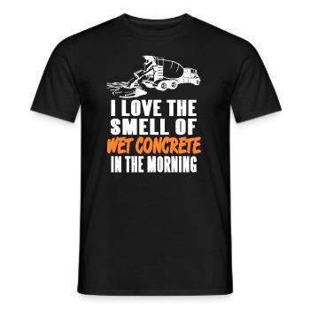 Conception de bétonneur pour ouvrier du bâtiment et chantier de construction - T-shirt homme - noir - Devant - AI Model Male 178 light (178cm)