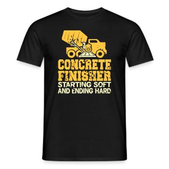 Concrete construction design for construction workers and construction site - Men's T-Shirt - black - Front - AI Model Male 178 light (178cm)