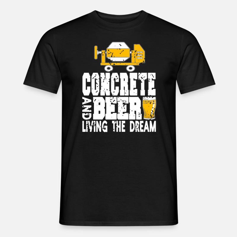 Conception de constructeur en béton pour les constructeurs et le chantier de construction T-shirt homme