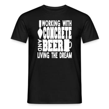 Conception de constructeur en béton pour les constructeurs et le chantier de construction - T-shirt homme - noir - Devant - AI Model Male 178 light (178cm)