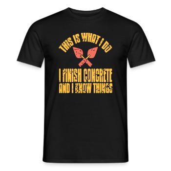 Concrete construction design for construction workers and construction site - Men's T-Shirt - black - Front - AI Model Male 178 light (178cm)