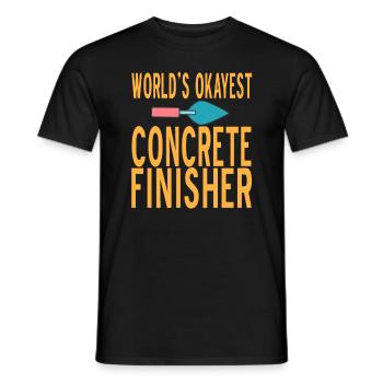Concrete construction design for construction workers and construction site - Men's T-Shirt - black - Front - AI Model Male 178 light (178cm)