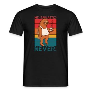 Ich sarkastisches Nie Faultier-Sprichwort - Männer T-Shirt - Schwarz - Vorne - AI Model Male 178 light (178cm)