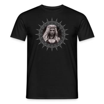 Shield Maiden Viking Warrior Middle Ages - Men's T-Shirt - black - Front - AI Model Male 178 light (178cm)