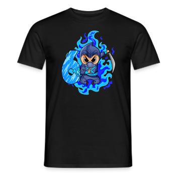 6th birthday boy 6 years old ninja - Men's T-Shirt - black - Front - AI Model Male 178 light (178cm)