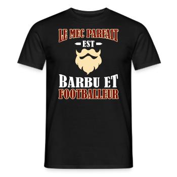 Mec Parfait Homme Barbu Footballeur - T-shirt homme - noir - Devant - AI Model Male 178 light (178cm)
