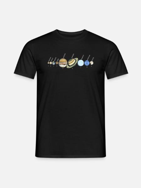 Sonnensystem Astrophysikalische Planeten, Sonnensystem - Männer T-Shirt - Schwarz