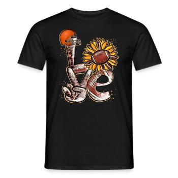 Love American Football Player - Männer T-Shirt - Schwarz - Vorne - AI Model Male 178 light (178cm)