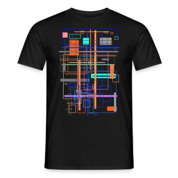 Modèle d’architecture moderne - T-shirt homme - noir - Devant - AI Model Male 178 light (178cm)