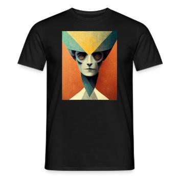 Alinen bauhaus Vintage Style v 05 - Männer T-Shirt - Schwarz - Vorne - AI Model Male 178 light (178cm)