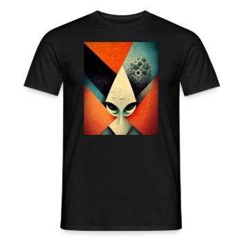 Alinen bauhaus Vintage Style v 07 - Men's T-Shirt - black - Front - AI Model Male 178 light (178cm)