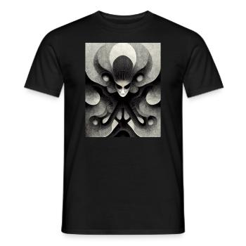 Alinen bauhaus Vintage Style v 010 - Männer T-Shirt - Schwarz - Vorne - AI Model Male 178 light (178cm)