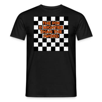 Chess Player Master Chess Sayings - Men's T-Shirt - black - Front - AI Model Male 178 light (178cm)