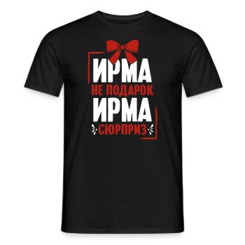 Irma Spruch auf Russisch Russland Outfit für - Männer T-Shirt - Schwarz - Vorne - AI Model Male 178 light (178cm)