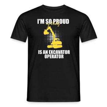 Back Bagger Constrution für Bediener - Männer T-Shirt - Schwarz - Vorne - AI Model Male 178 light (178cm)