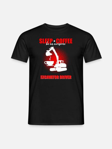 Baggerführer für Bagger Sandbagger - Männer T-Shirt - Schwarz