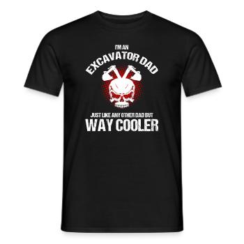 Excavators for heavy machinery operators - Men's T-Shirt - black - Front - AI Model Male 178 light (178cm)