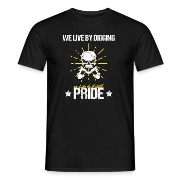 Opérateur de machinerie lourde pour opérateurs d’excavatrices - T-shirt homme - noir - Devant - AI Model Male 178 light (178cm)