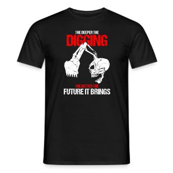 Pelles pour opérateurs de machinerie lourde - T-shirt homme - noir - Devant - AI Model Male 178 light (178cm)