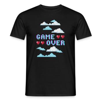 GAME OVER - Männer T-Shirt - Schwarz - Vorne - AI Model Male 178 light (178cm)