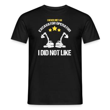 Bagger Design für Baggerfahrer - Männer T-Shirt - Schwarz - Vorne - AI Model Male 178 light (178cm)