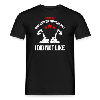 operator and heavy machinery operator - Men's T-Shirt - black - Front - AI Model Male 178 light (178cm)