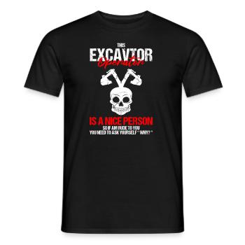 Baggerführer für Bagger und Sandbagger - Männer T-Shirt - Schwarz - Vorne - AI Model Male 178 light (178cm)