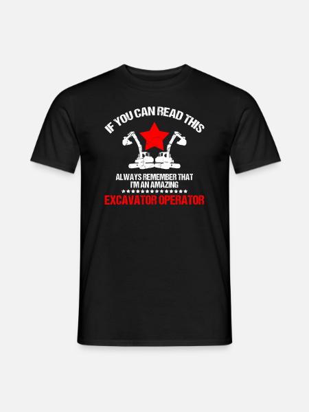 Schwermaschinenführer und Bagerfahrer Design - Männer T-Shirt - Schwarz