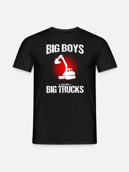 Bagger Design für Baggerfahrer - Männer T-Shirt - Schwarz