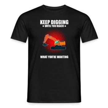 Heavy Equipment Operator and Excavator Operator Design - Men's T-Shirt - black - Front - AI Model Male 178 light (178cm)