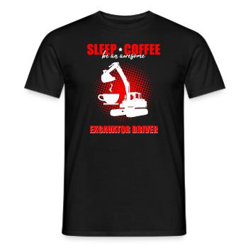Baggerführer für Bagger und Sandbagger - Männer T-Shirt - Schwarz - Vorne - AI Model Male 178 light (178cm)