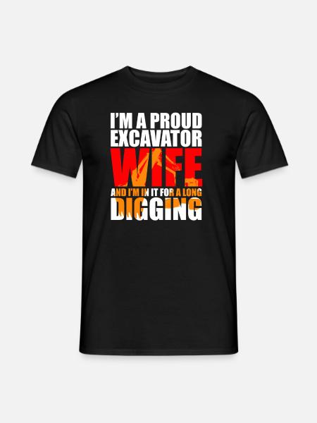 Bagger Design für Baggerfahrer - Männer T-Shirt - Schwarz