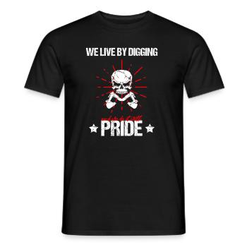 Heavy Equipment Operator and Excavator Operator Design - Men's T-Shirt - black - Front - AI Model Male 178 light (178cm)