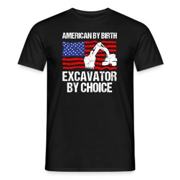 operator and heavy machinery operator - Men's T-Shirt - black - Front - AI Model Male 178 light (178cm)