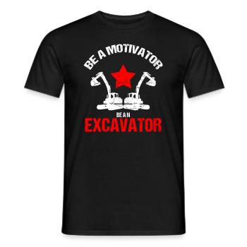 Excavator design for excavator operators - Men's T-Shirt - black - Front - AI Model Male 178 light (178cm)