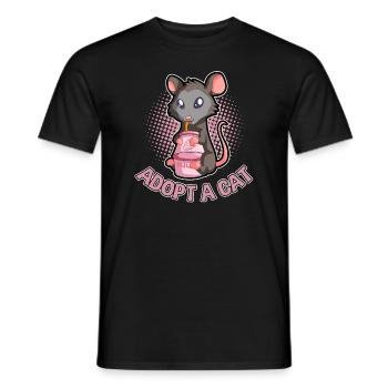 Opossum saying for animal lovers and possum - Men's T-Shirt - black - Front - AI Model Male 178 light (178cm)