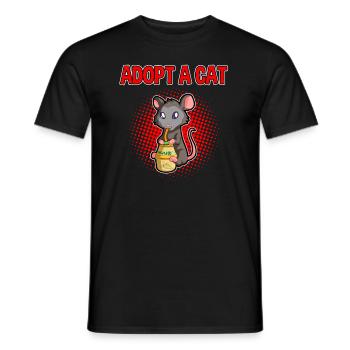 Opossum Design für Possum Fans und Opossum Fans - Männer T-Shirt - Schwarz - Vorne - AI Model Male 178 light (178cm)